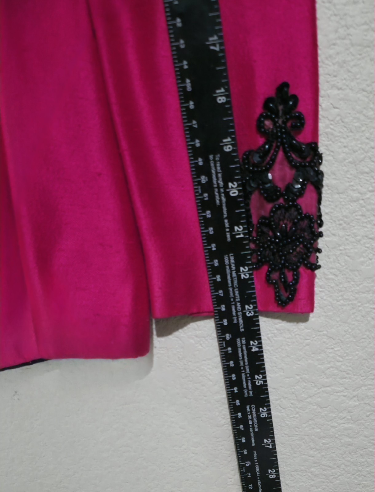 Samuel Scott Womens Vintage Pink Beaded Blazer Jacket Size 8