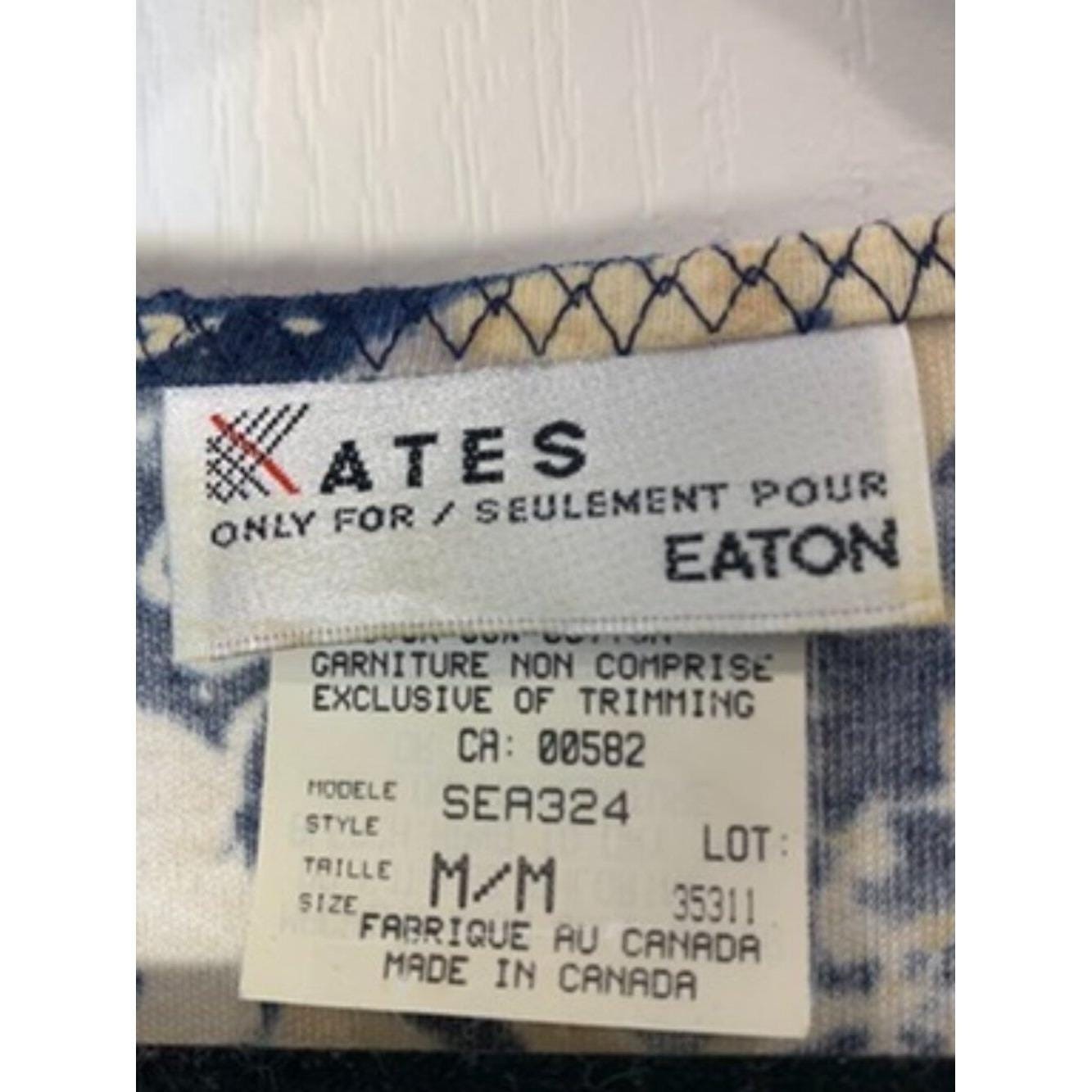 Kates for Eaton Vintage Canadian Maxi Dress Blue Floral Prairie Cottagecore M