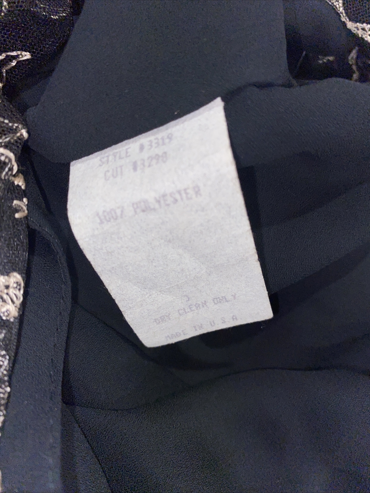 Vtg Cachet Formal Dress Bari Protas Elegant Black Gold USA Made New 9/10