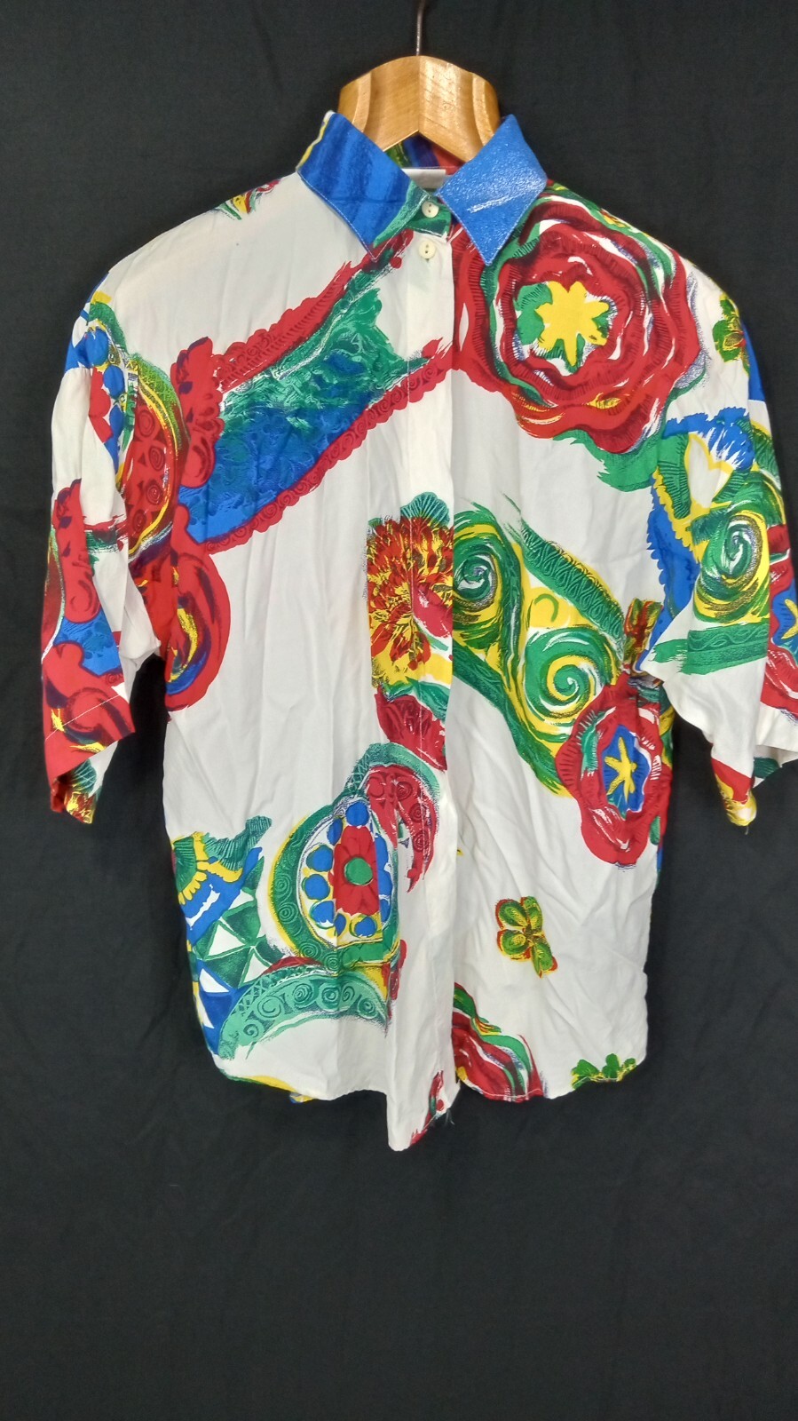 Y2K 90’s Marca ( Italy ) abstract bright colors European Women’s Shirt medium