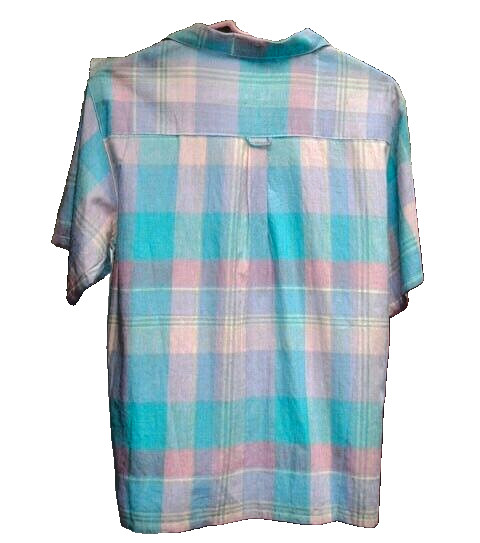 Hunter’s Glen Vintage Multi-Color Short Sleeve Check Button-Up Shirt Sz 12