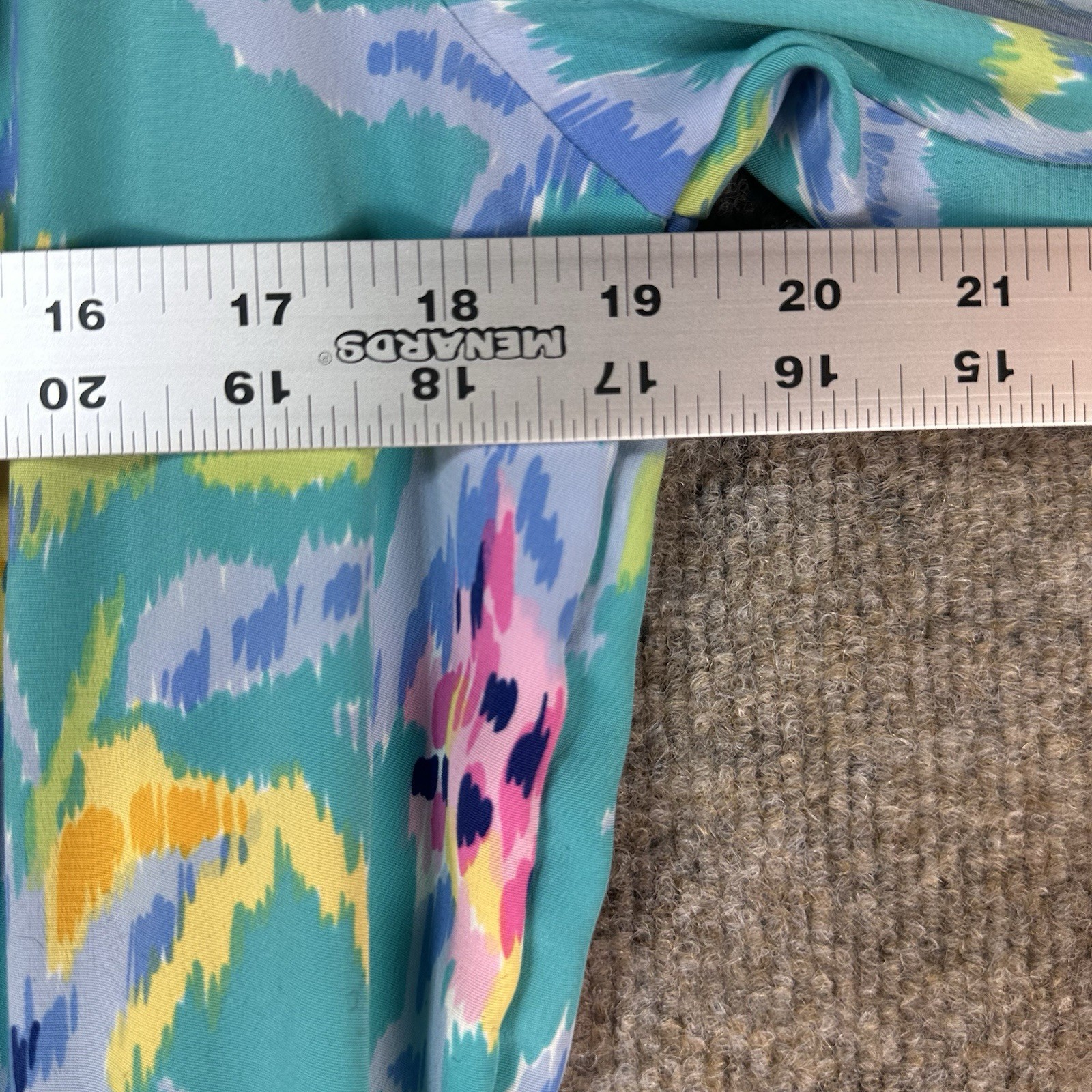 Susan Freis Sz L Blouse Resort Tropical Ruffle Vintage Smocking Floral Resort