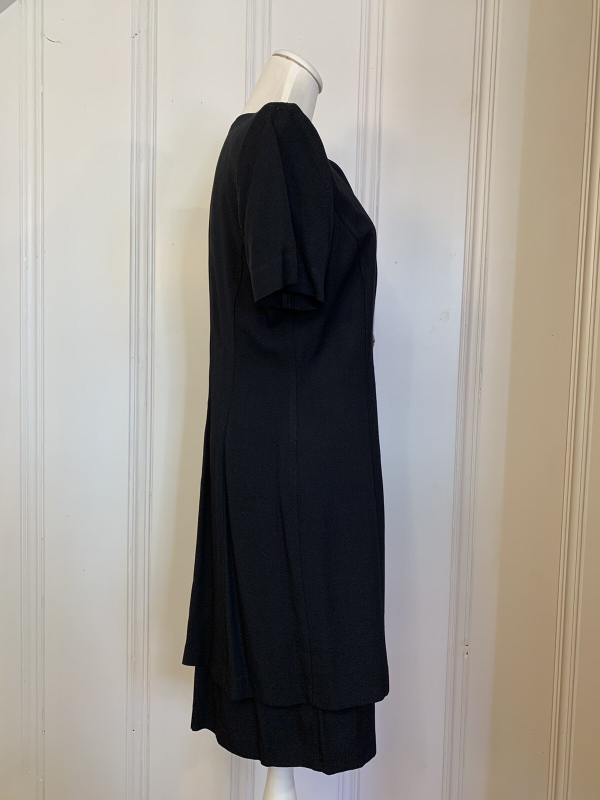 Vintage Dress Size 10 Julian Taylor New York 80s 90s Color Block Shoulder Pads