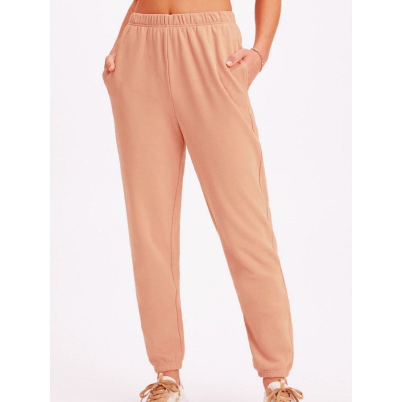 Fabletics Lightweight Go-To Slim Jogger Sweatpants Women Desert Retro Gym S