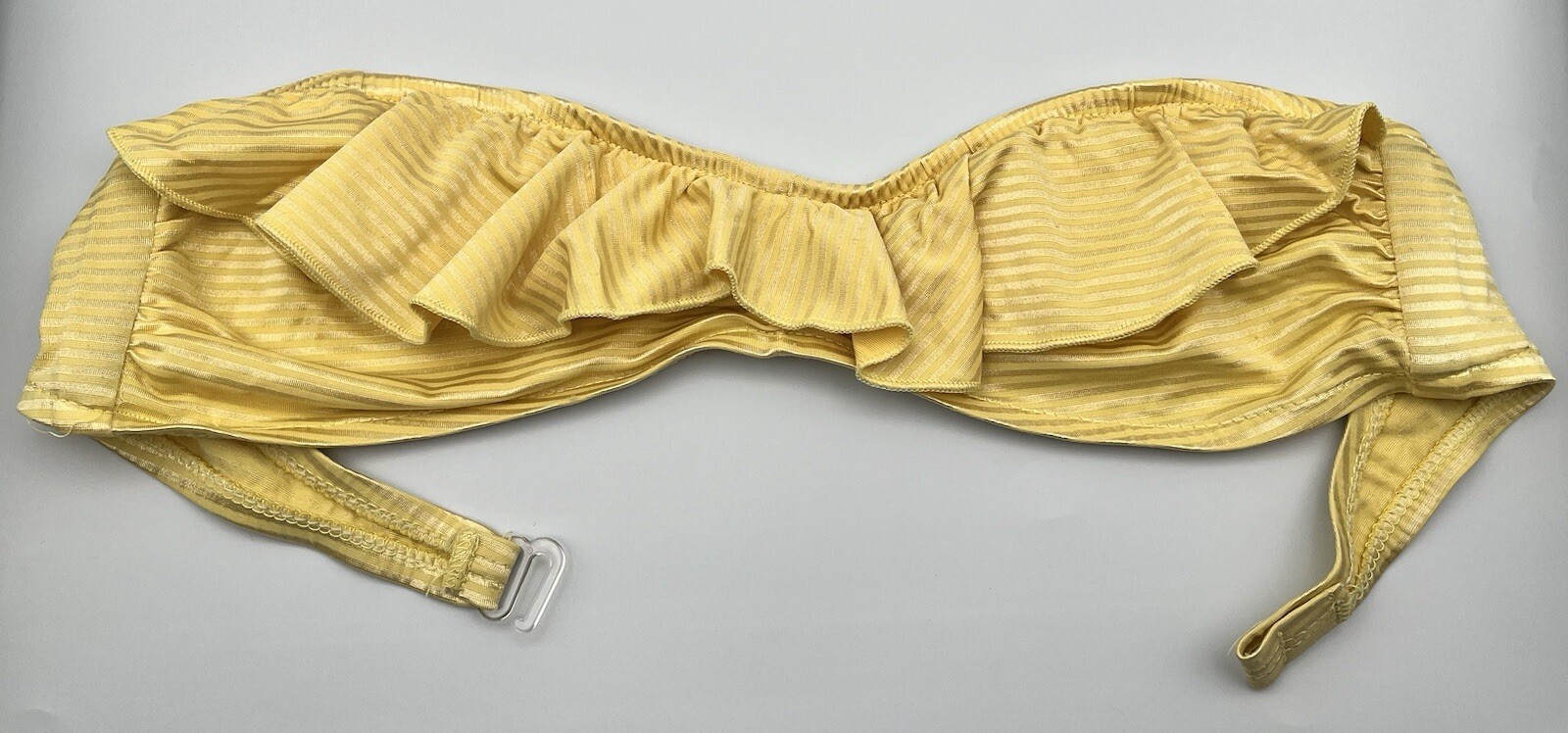 Barefoot Miss of California Vintage Bikini Top Strapless Yellow