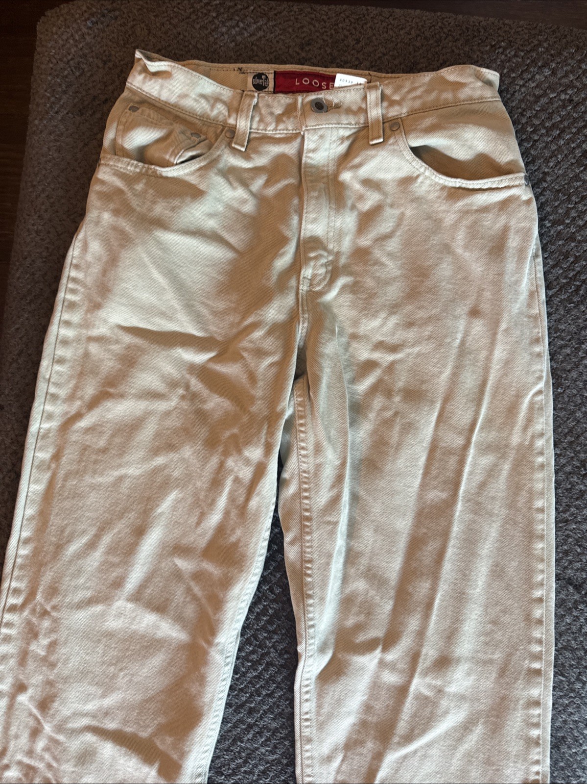 Vtg 90s Levi’s SilverTab Loose Fit Khaki Pants Womens Size 6 Made USA Workwear