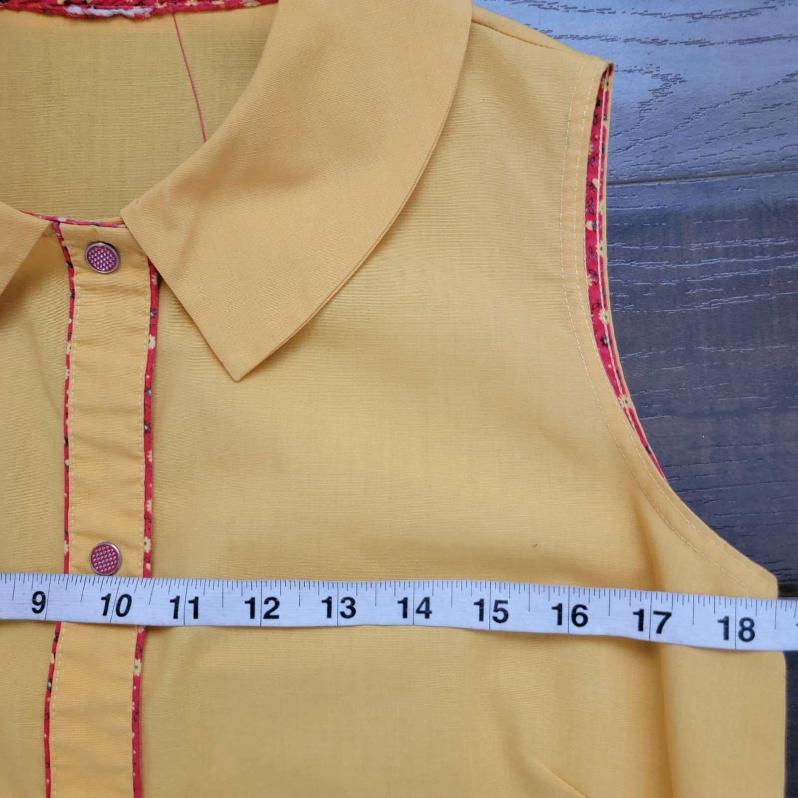 Vintage Dress Yellow 50s Housewife 60s Mod Retro Cosplay Womens S