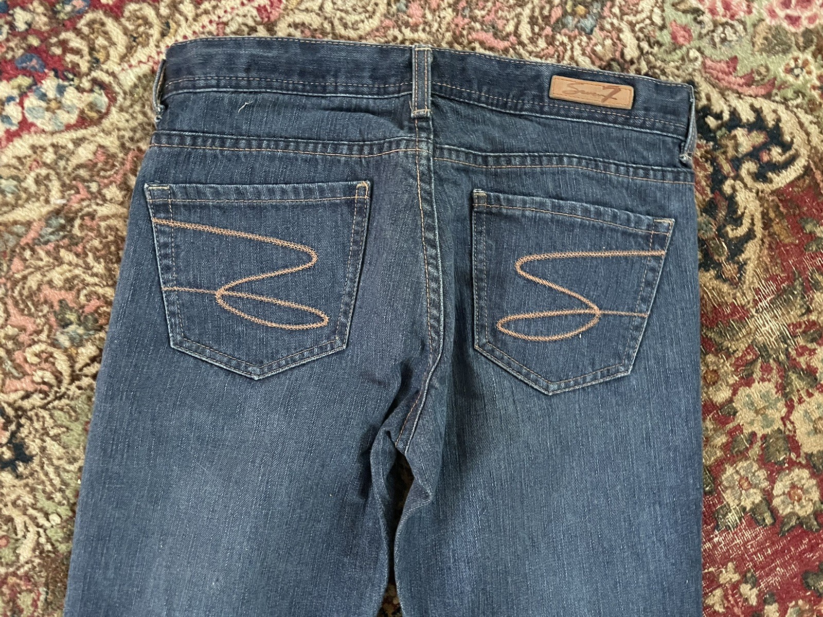 Vintage Y2K Seven Jeans Ultra Low Rise 100% All Cotton Denim XS 26