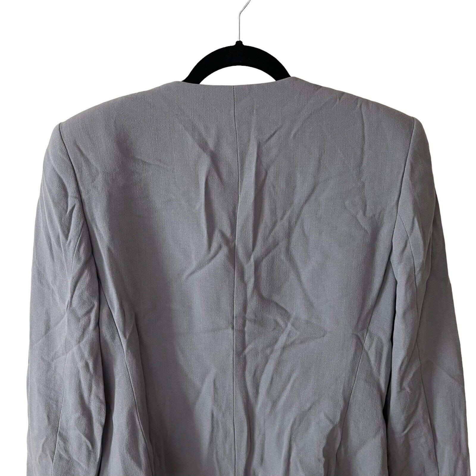 Giorgio Armani Le Collezioni US 10 Blazer Jacket Womens Vintage Wool Blue Gray