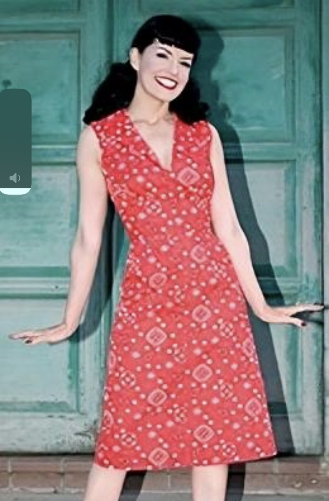 Bernie Dexter red sundress 1950s vintage style Bandana Dress Red Size M