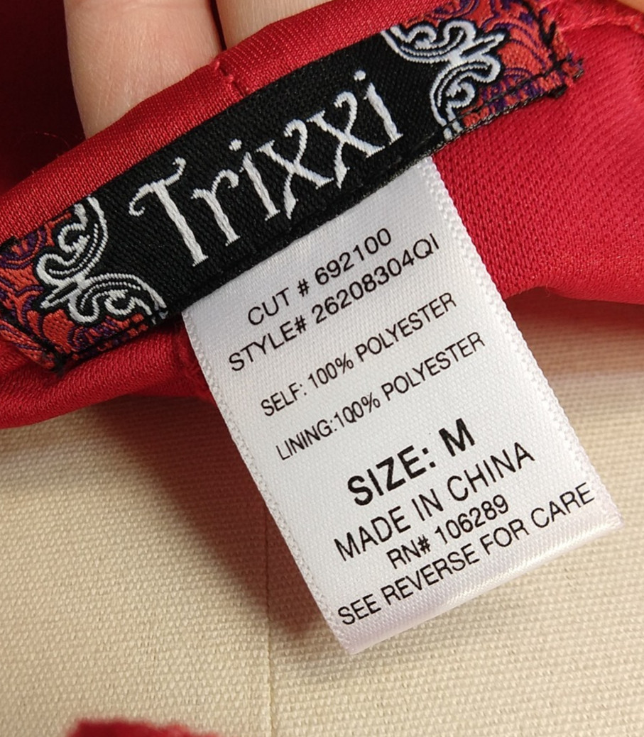 Vintage Y2K Red Satin Mini Dress Size M Trixxi Halter Bubble Hem Hoco Formal