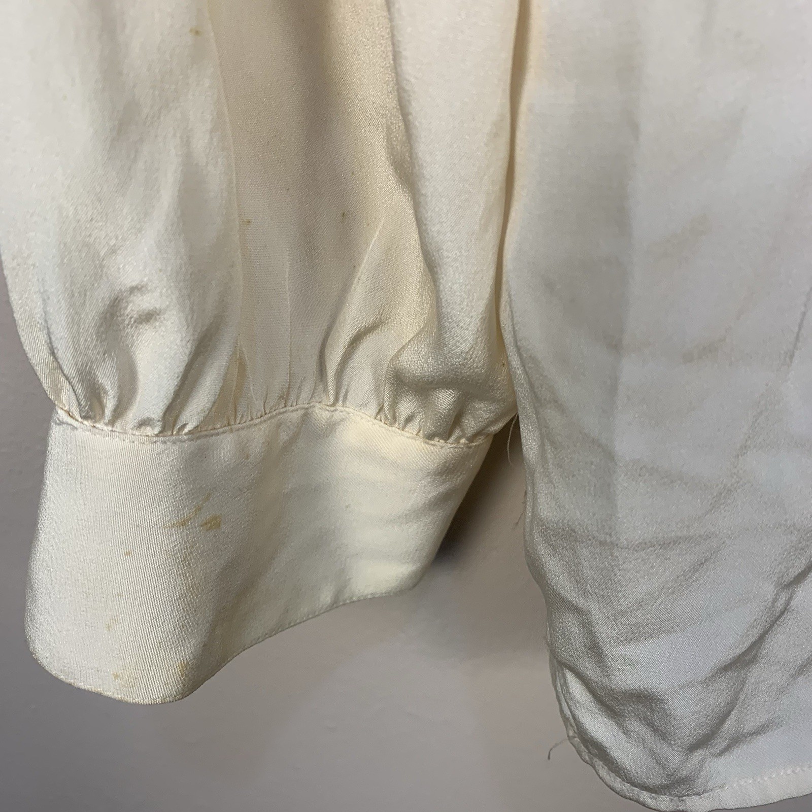 VTG Francesca of Damon 100% Silk Embroidered Tassel Country Western Blouse 14