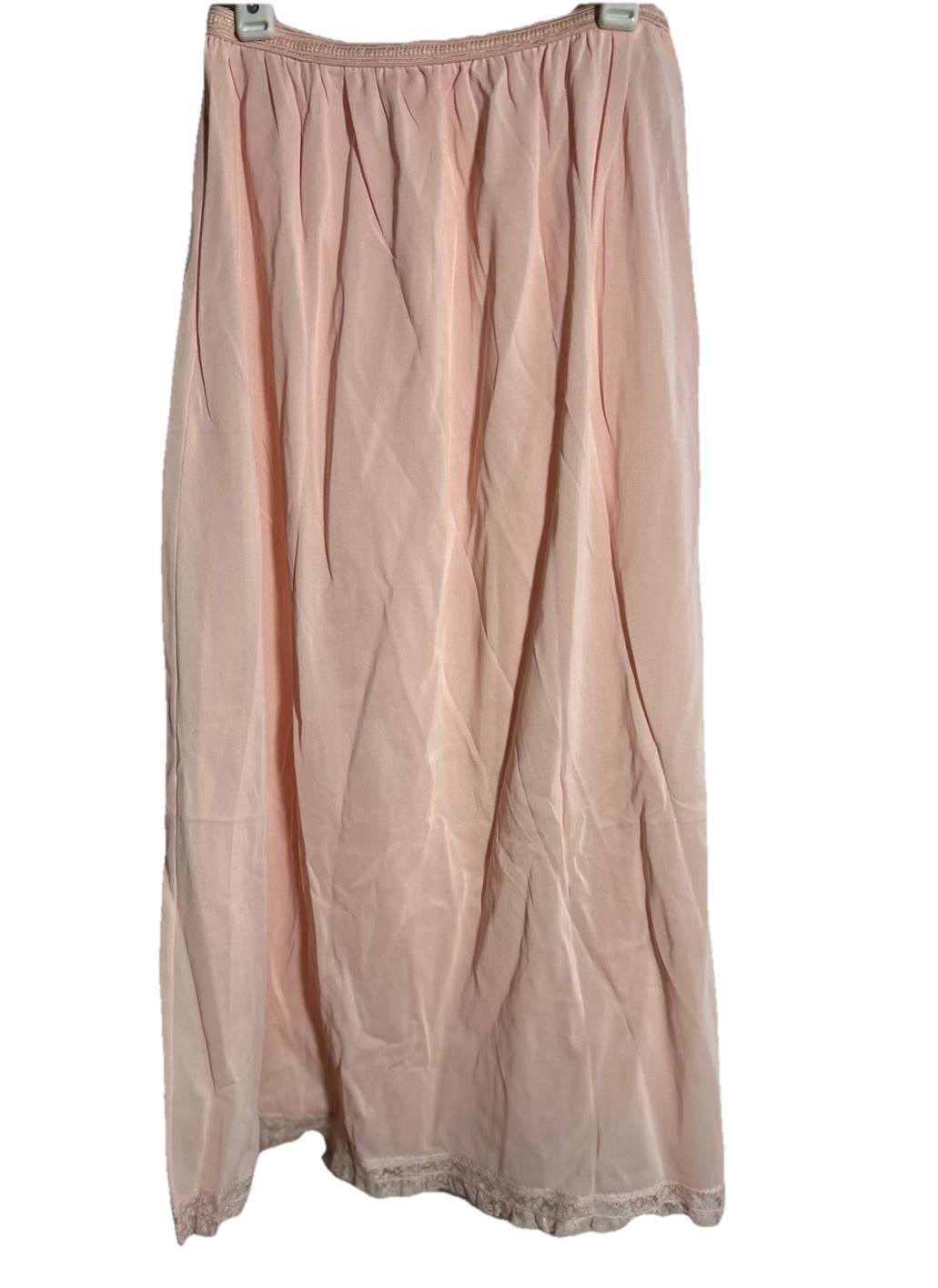Vintage Half Slip Pink Midi Length Appliqué and Lace Trim Carillon 1588 Medium