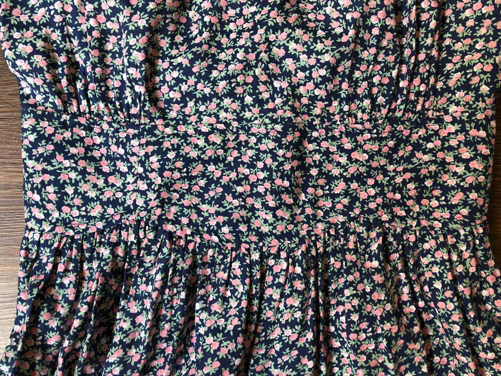 Vintage ‘80s Cottagecore Floral Prairie Dress Grannycore Pink Blue Western Small