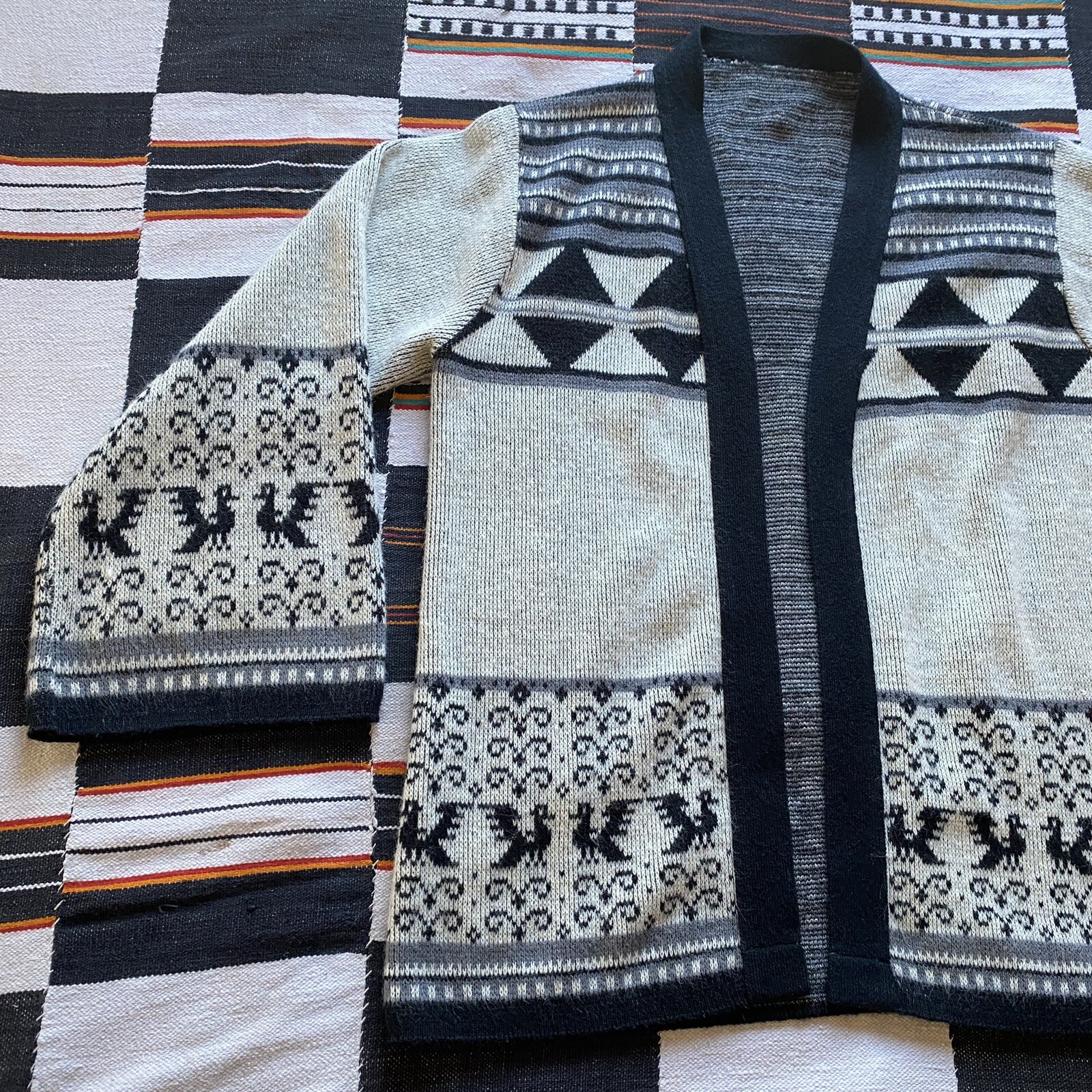 Vintage Billie Jo Winter Open Cardigan Sweater. S/M. USA. Early 80’s. Kimono.