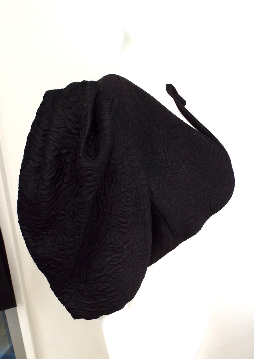 VTG 1980s Yves Saint Laurent Black Puff Sleeve Bolero Jacket 42 YSL Rive Gauche