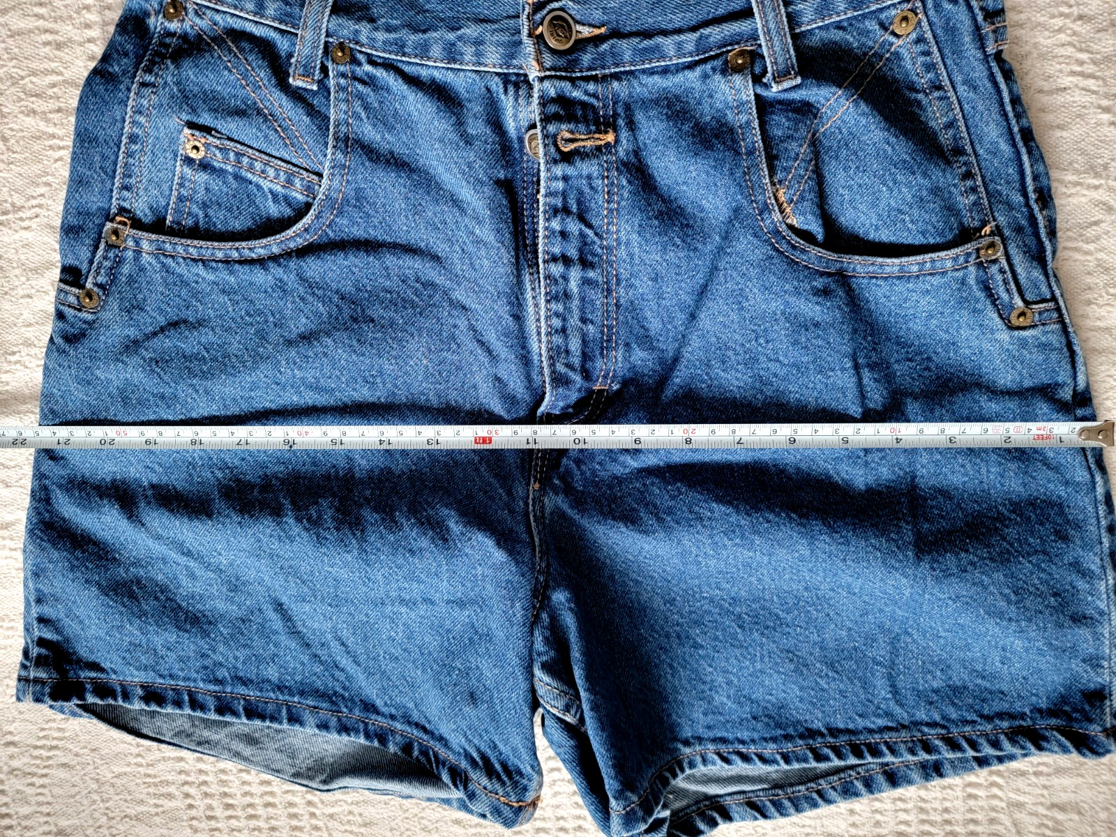 Vintage ZENA Sapphire Denim Jean Shorts Size Missy 18 Mom Grandmacore 80s 90s