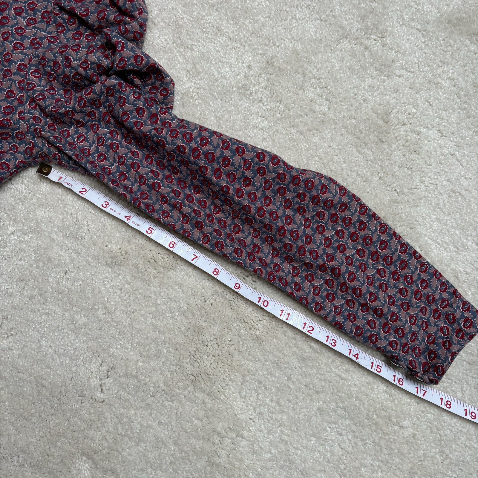Vintage Laura Ashley Red Belt Drop Waist Dress Great Britain UK 10 US 8