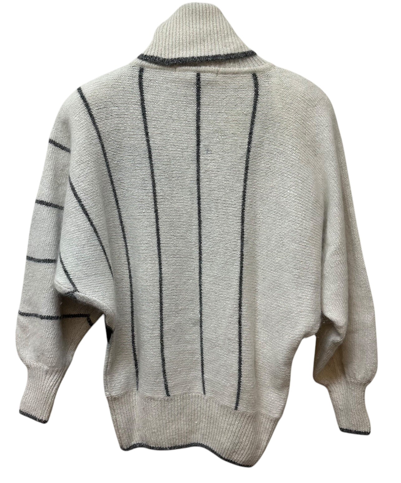 Vintage IB Diffusion Silk Angora Wool Blend Fuzzy Big Shoulder Sweater Size M