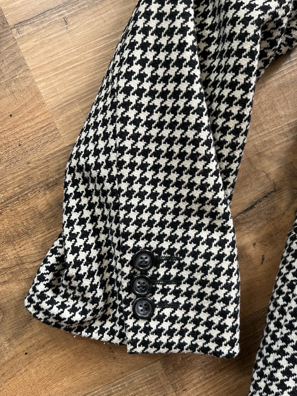 Vintage Blazer 70s| Made in Italy| Houndstooth| 100% Wool| Oversized