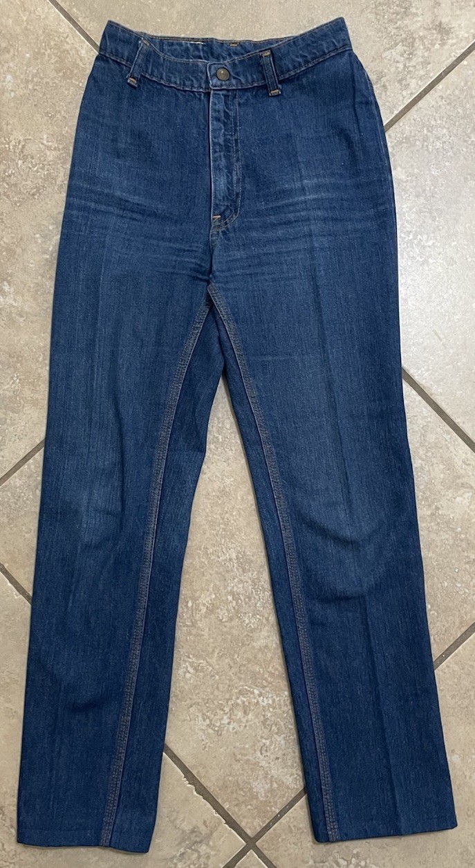 Vtg Levi’s White Label Orange Tab Jeans Custom 24×27 Scovill Zipper Snap Button