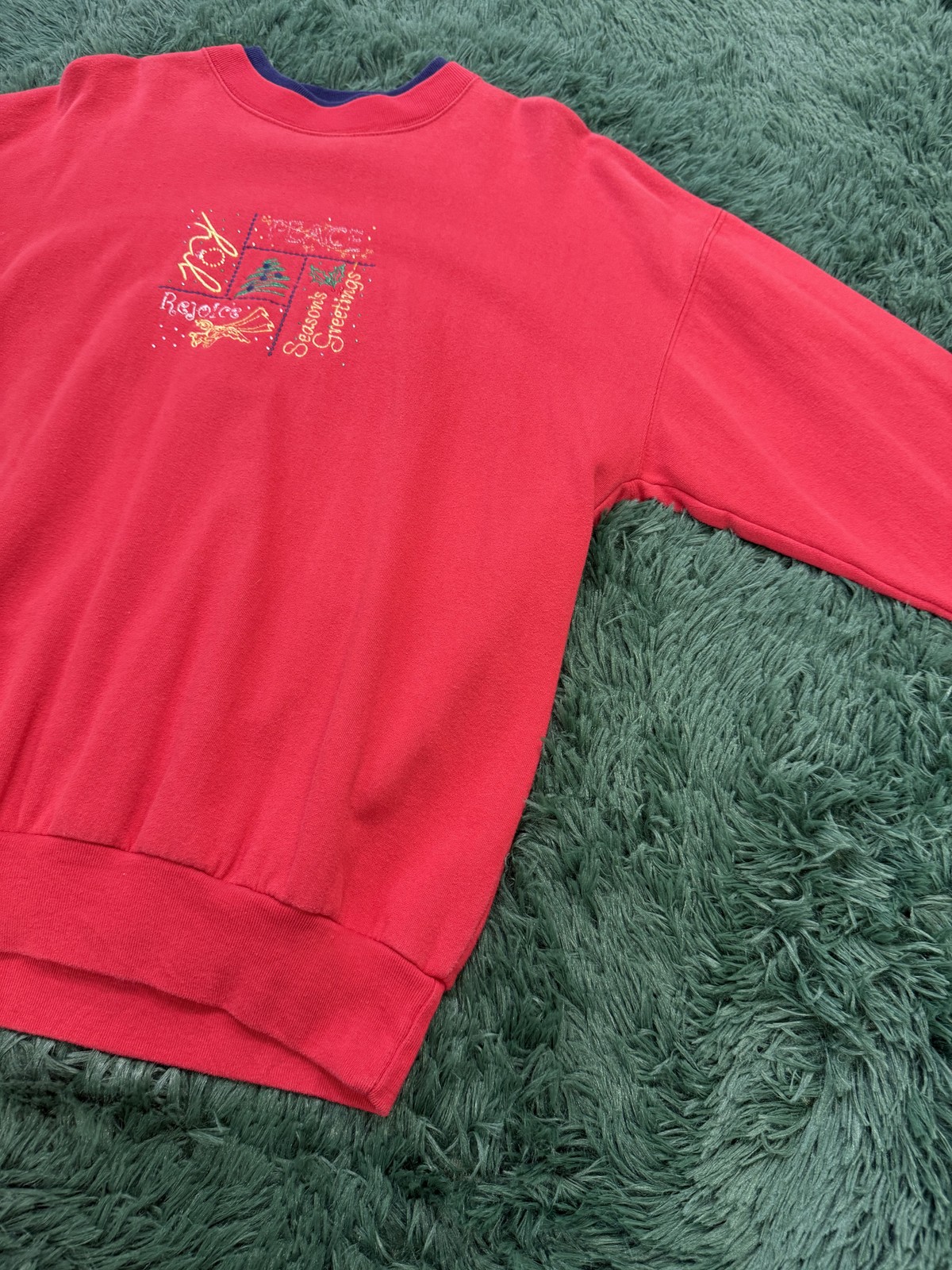 Vintage M&C Sportswear Red Christmas Sweatshirt Women’s Large Festive