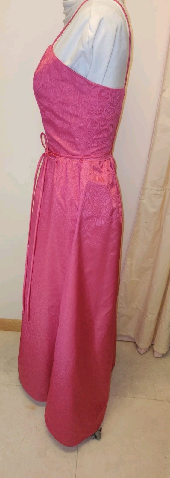 Vtg 70s Dress Set*Pink Gown w/ Matching Jacket*Leg O’ Mutton Sleeve*sz9/10*EUC