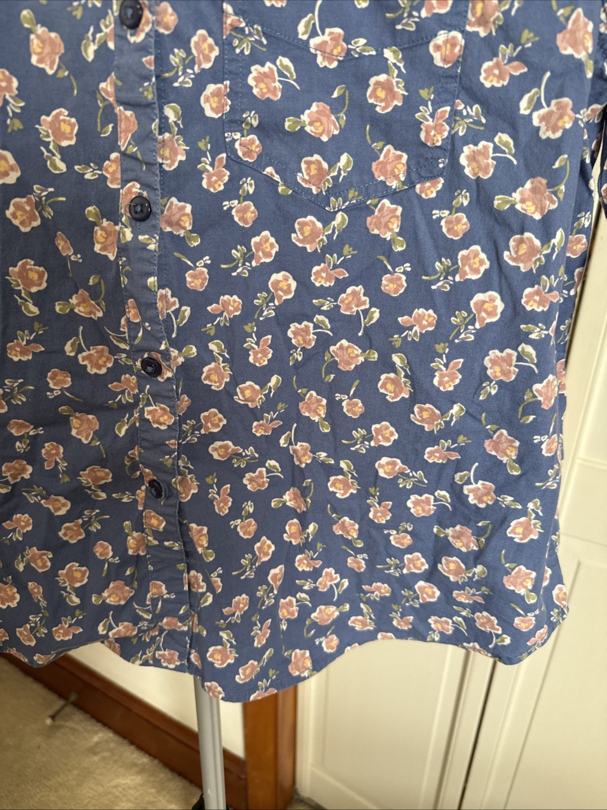 Vintage 90s Cherokee Floral Blouse Women’s XL Cottagecore Feminine 1/2 Sleeve