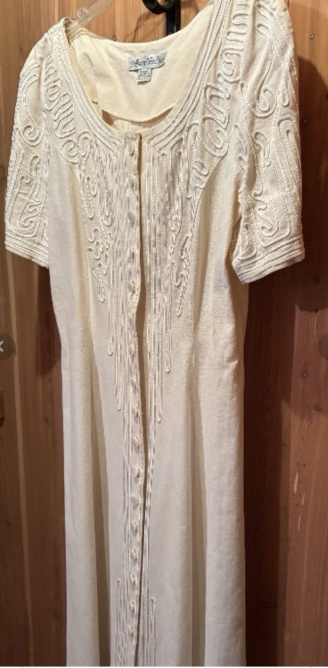 Vintage Marie St Clair Linen Blend Dress Size 12
