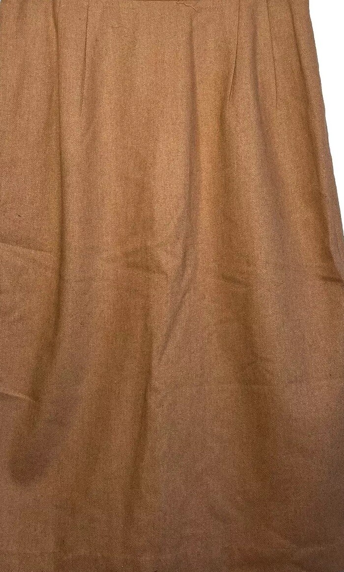 E.H. Woods Wool Tan A-Line Skirt VTG