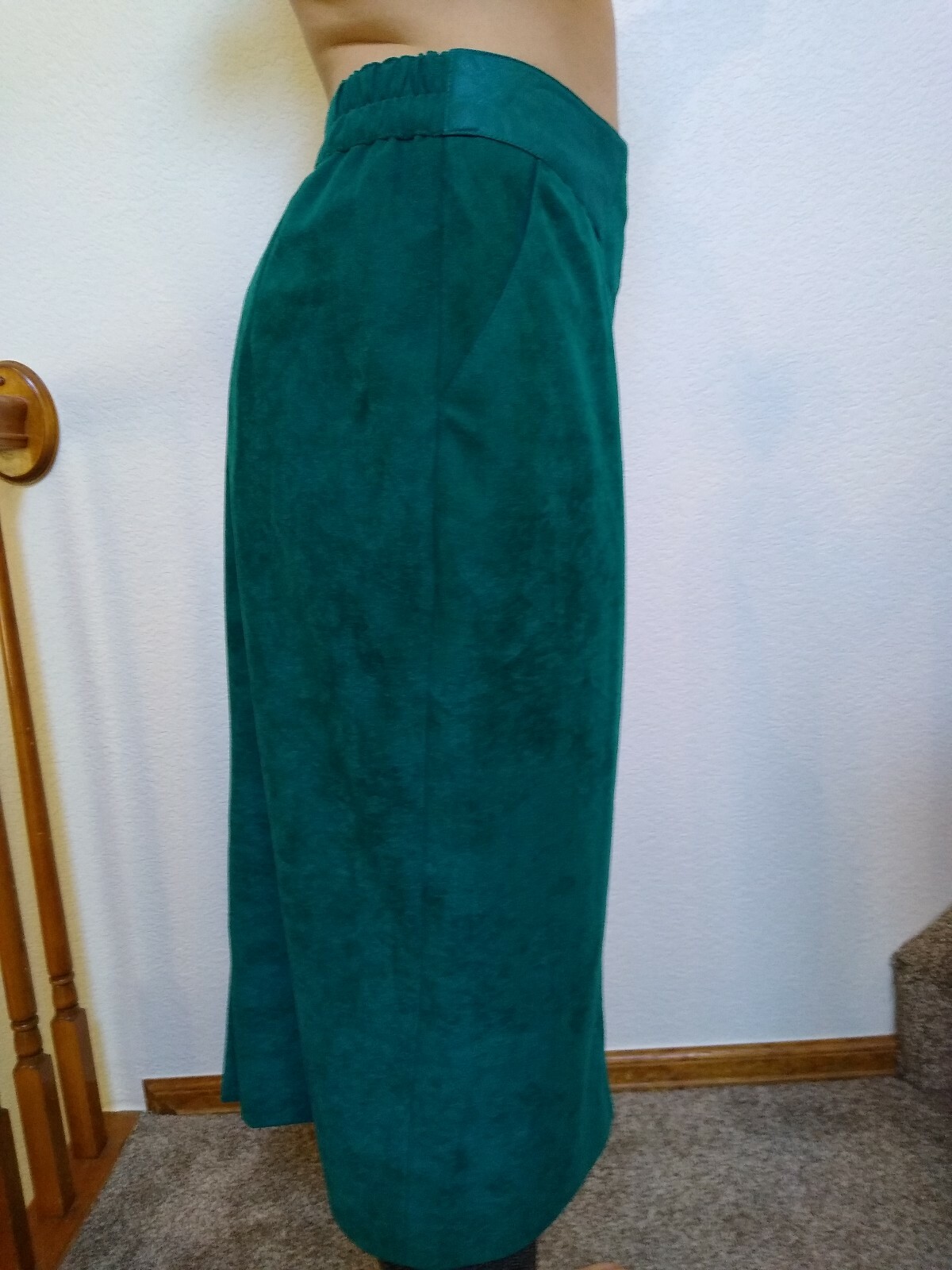 Vintage City Girl Skirt Green High Waisted Polyester Skirt M/L