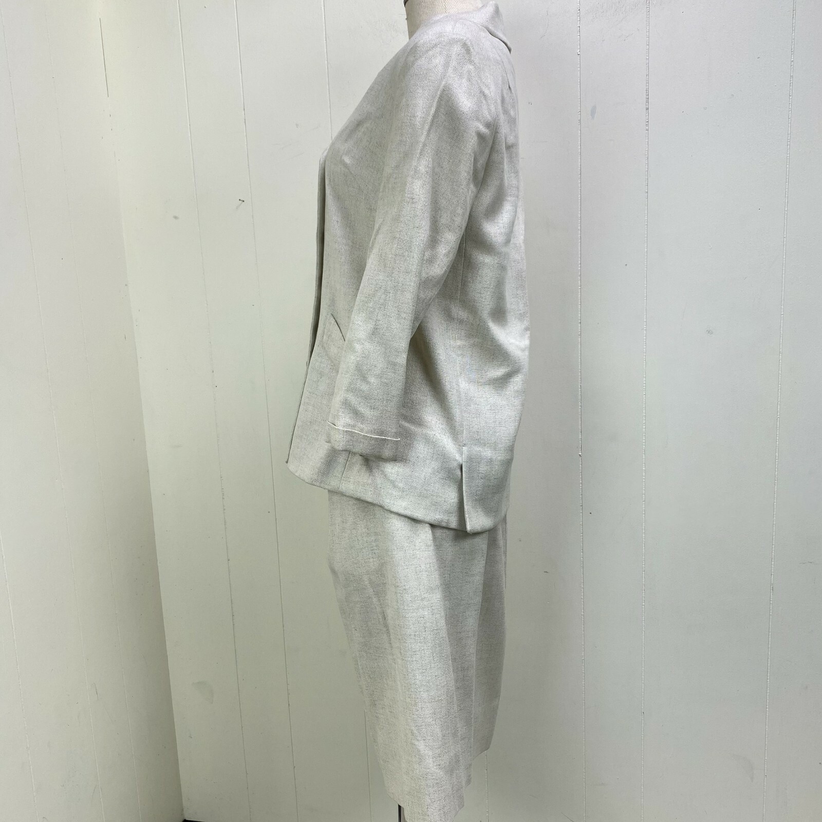 Vintage 40s Weathervane Tailored by Handmacher Raw Silk 2-Piece Suit Set