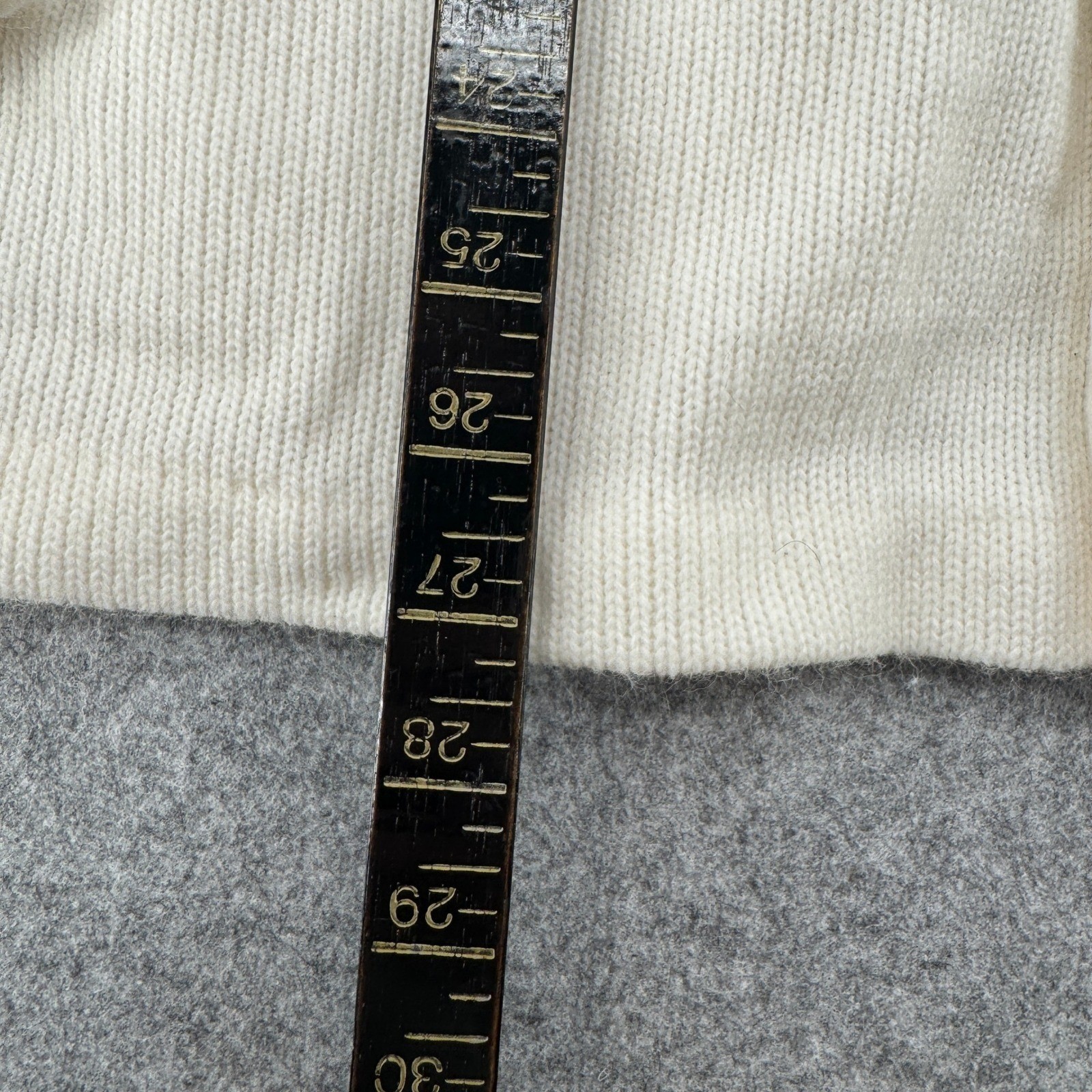 Vintage Bristol Products FHA HERO Letterman Cardigan Sweater Cream Red Size 40