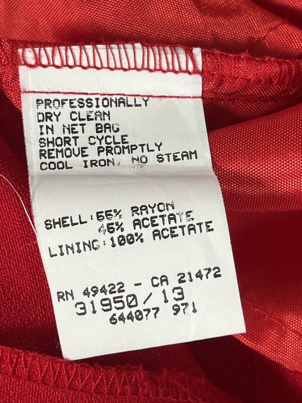 Vintage 1990’s Jessica McClintock Red Prom Gown Rhinestone Neckline Sz 9/10