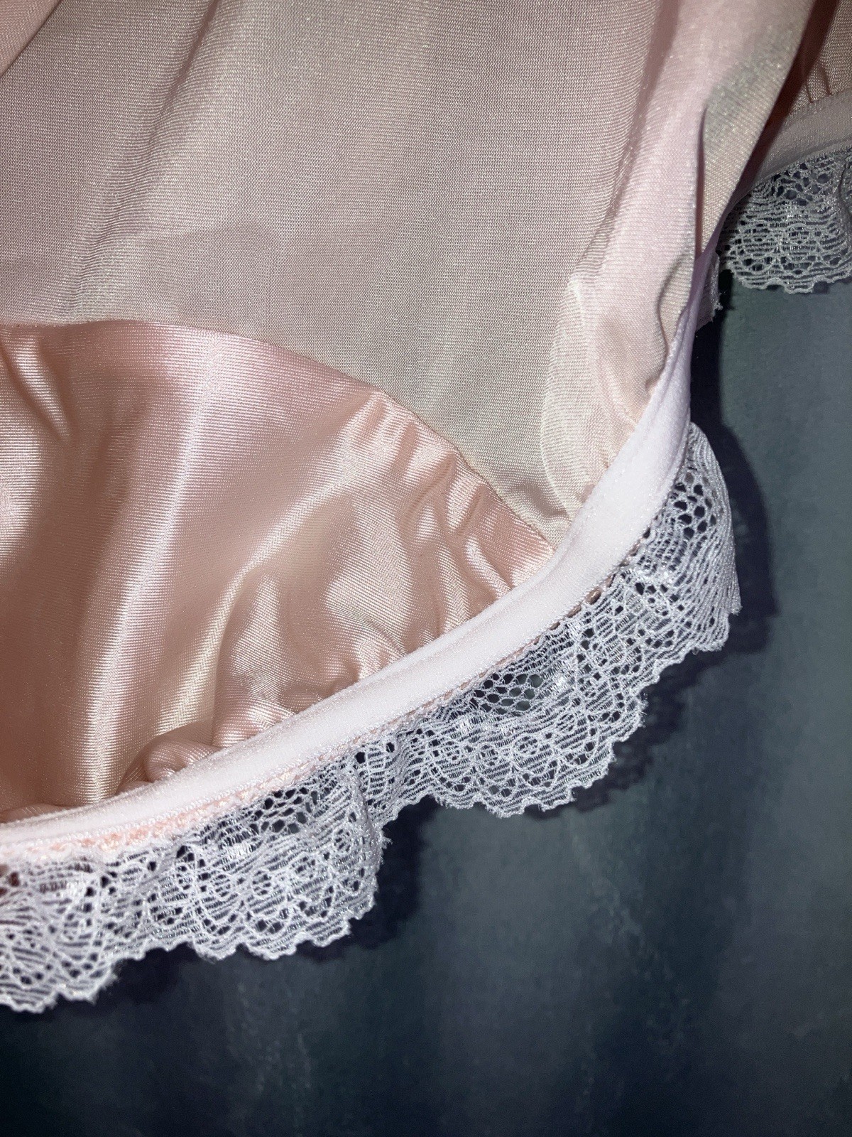 2X 3X Mushroom Gusset Granny Panty Silky Nylon Satin Brief Sissy Vintage styl