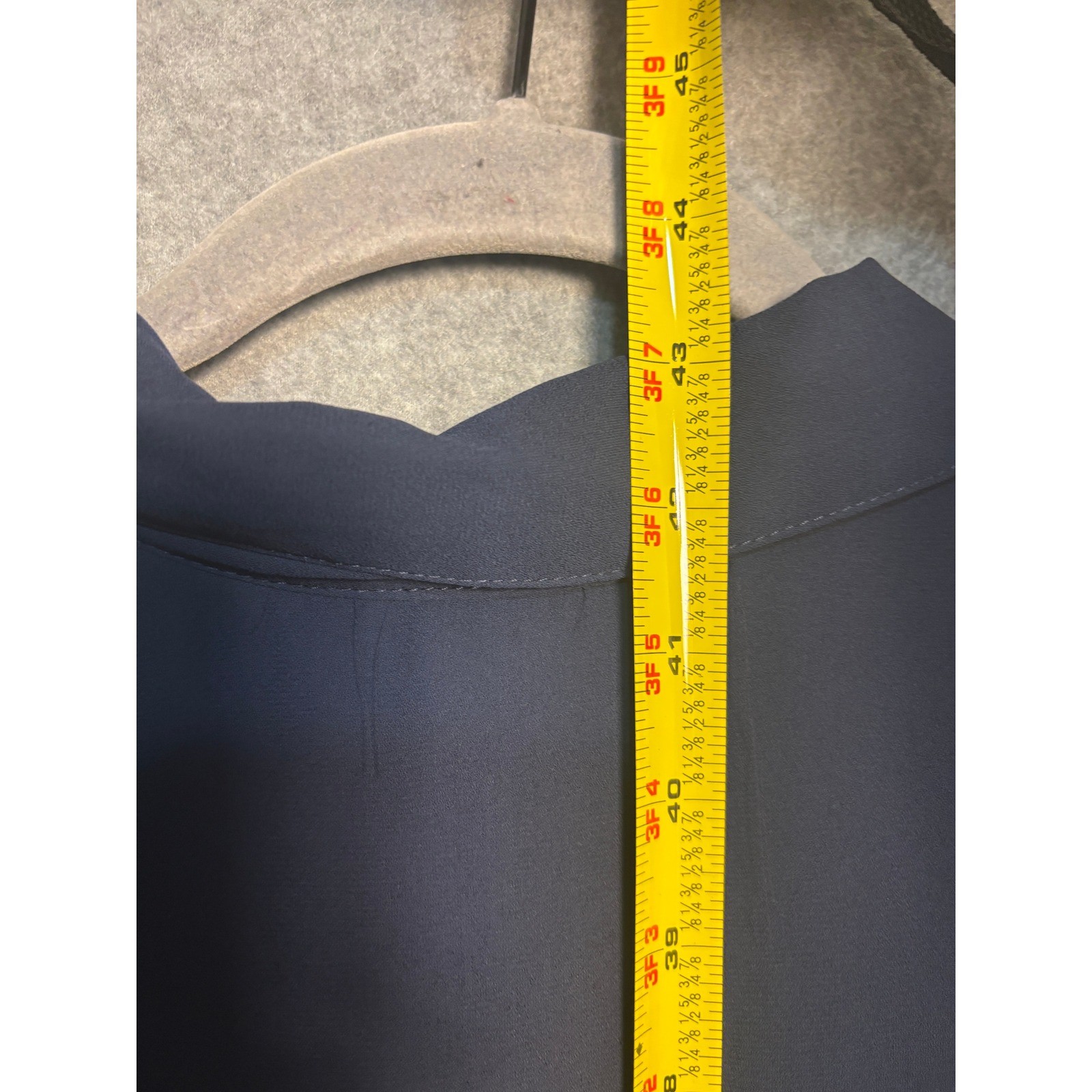 Nanette Lepore Vintage Blue Pleated Midi Dress Button Front Sheer Sleeve 16