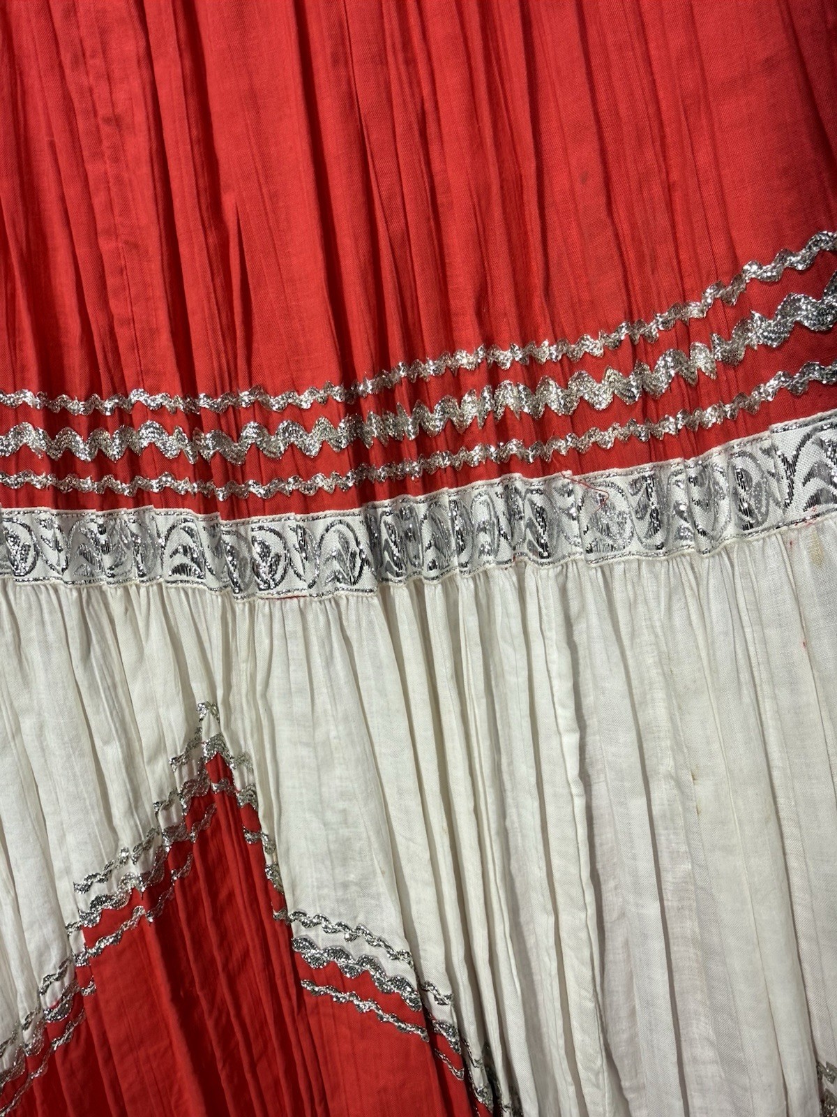 Rodeo Skirt Western Cowgirl Texas Square Native Dance Handmade Pleats VTG SZ 28