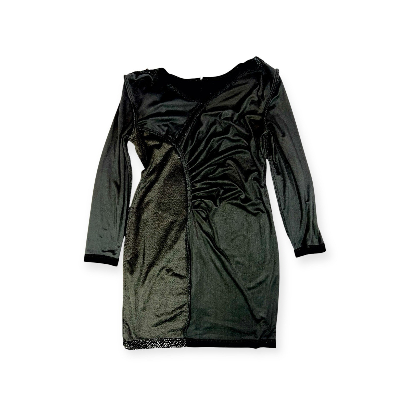 VTG 1980s VELVET LIZARD SNAKESKIN CLUB DRESS RAVE RIBKOFF NEW WAVE GOTH SEXY 10