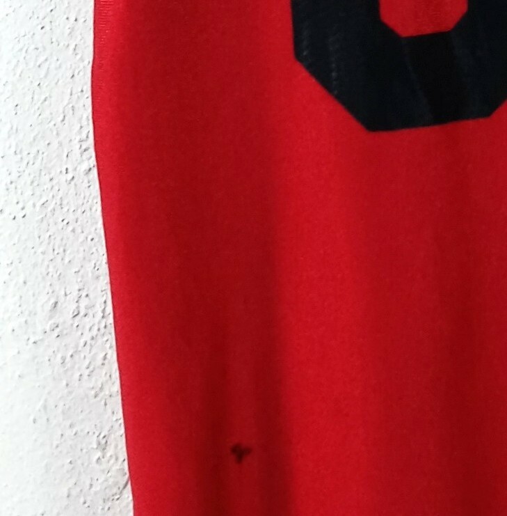 Vintage Lightning Red Sleeveless V Neck Nylon Sports Jersey Women’s Size Medium