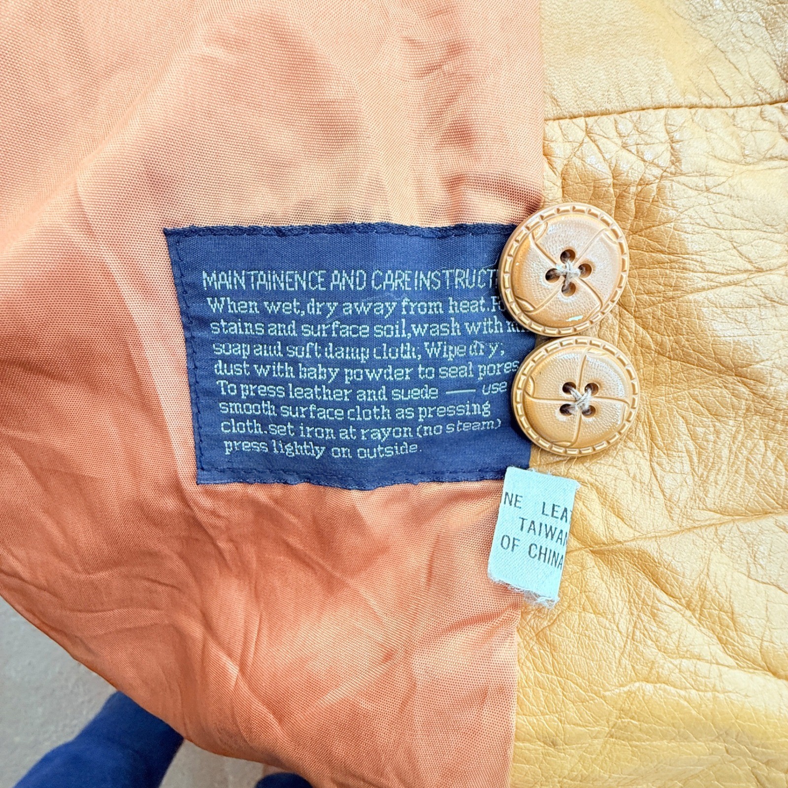The Tannery Montgomery Ward Vintage Mustard Yellow Leather Trench Coat *read*