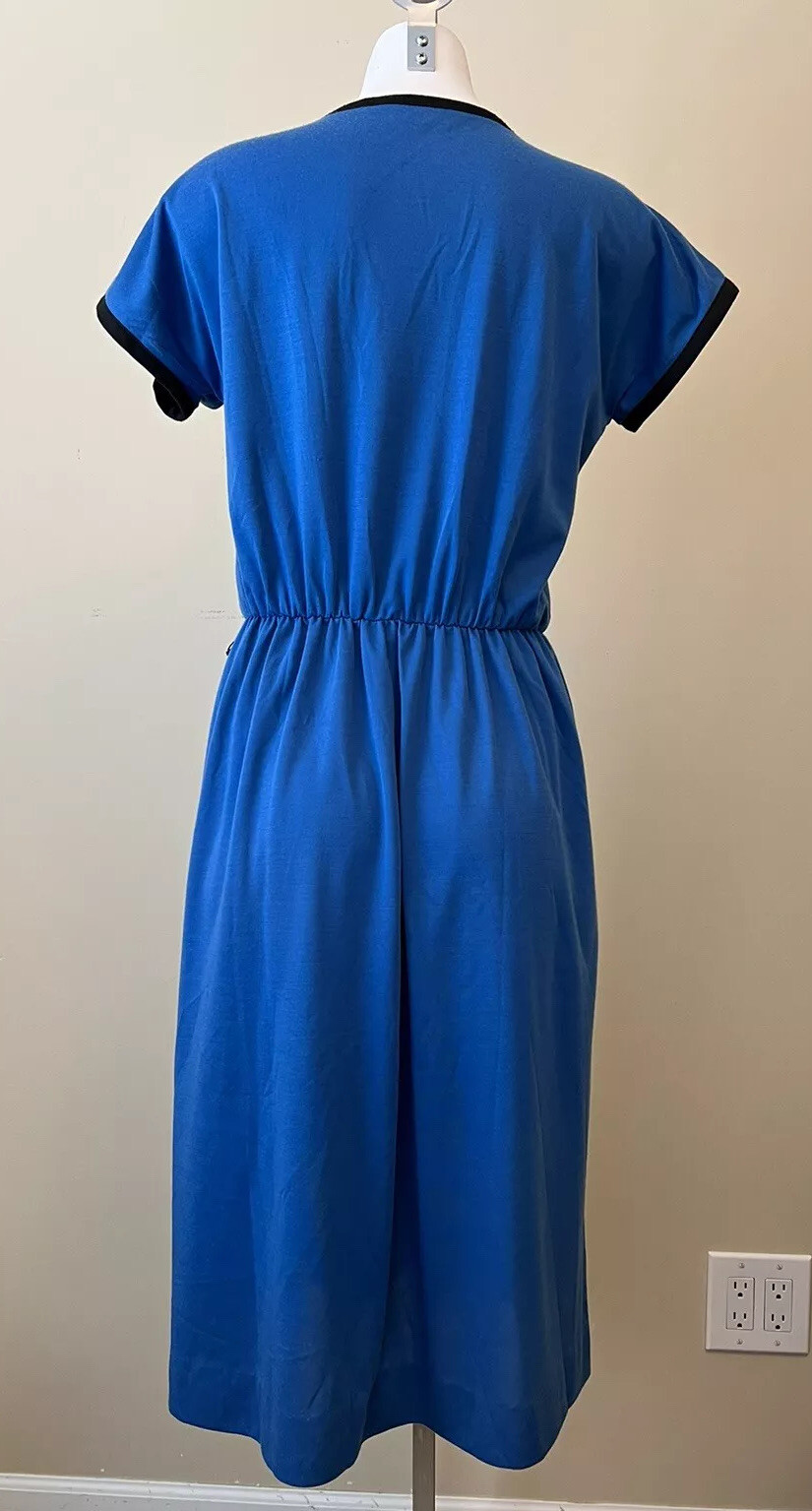 Vintage The Kollection Ltd Blue Short Sleeve Knit Dress