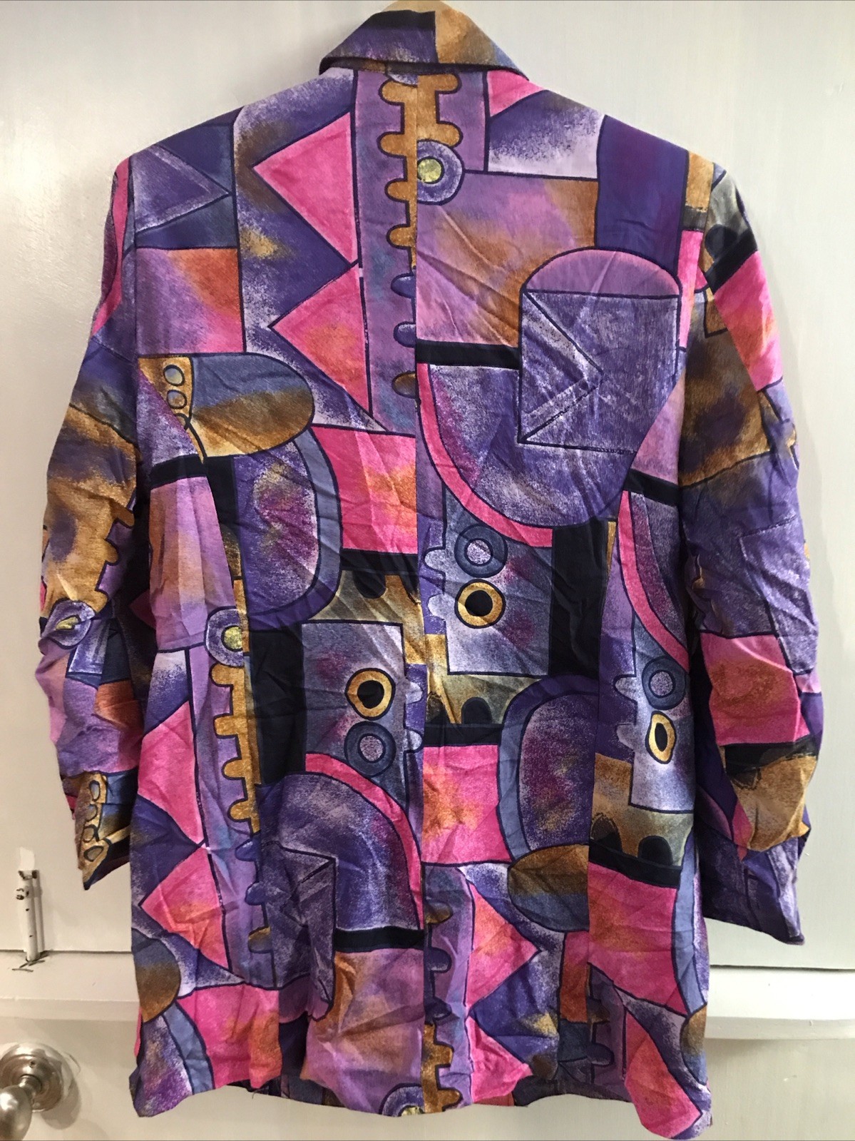 Vintage GDT Too Picasso Blazer Jacket Women’s Size S Art Abstract Color Block
