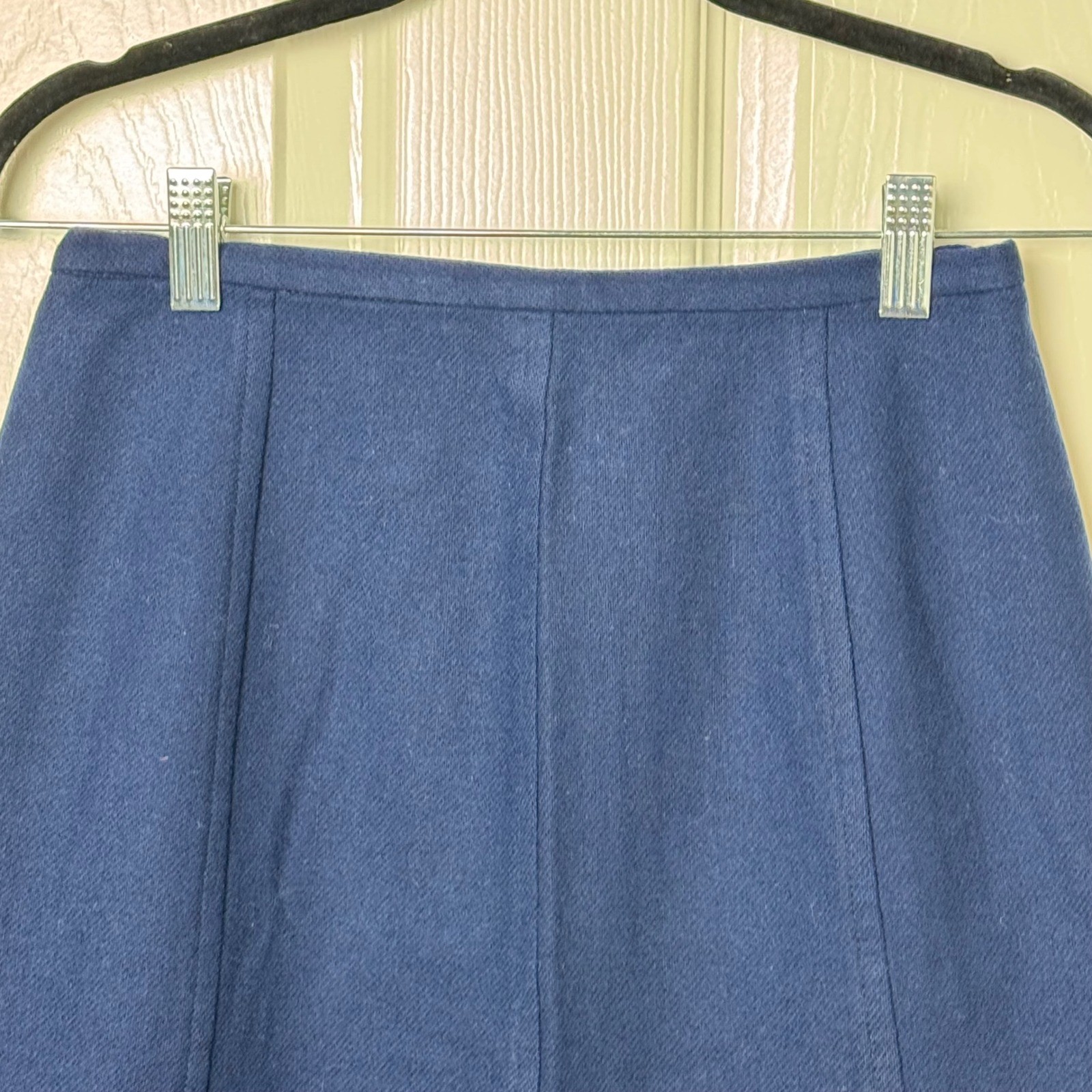 Century of Boston A-Line Skirt Women S Blue Wool Vintage Paneled Mid Length