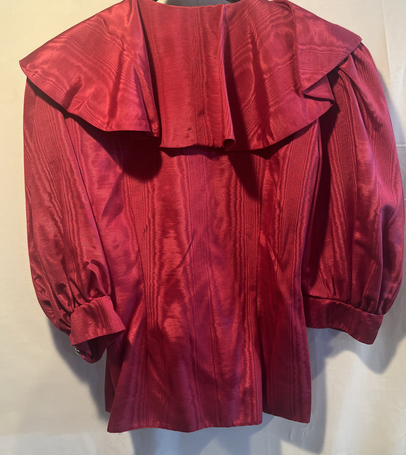 Vintage Watters and Watters Pink Formal Skirt Top Set Peplum Short Sleeve Sz 10