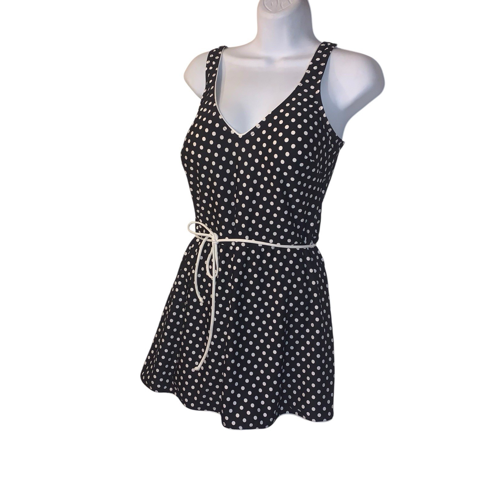 Vintage Gabar swimsuit polka dot retro size 14