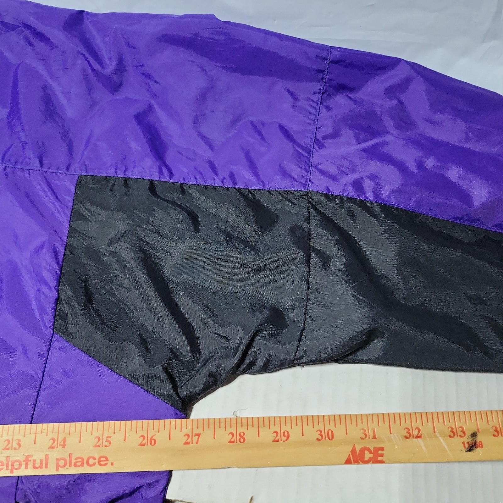 80s 90s L Windbreaker Set Jacket Pants Retro Purple Blak Track Suit Jacket Pants