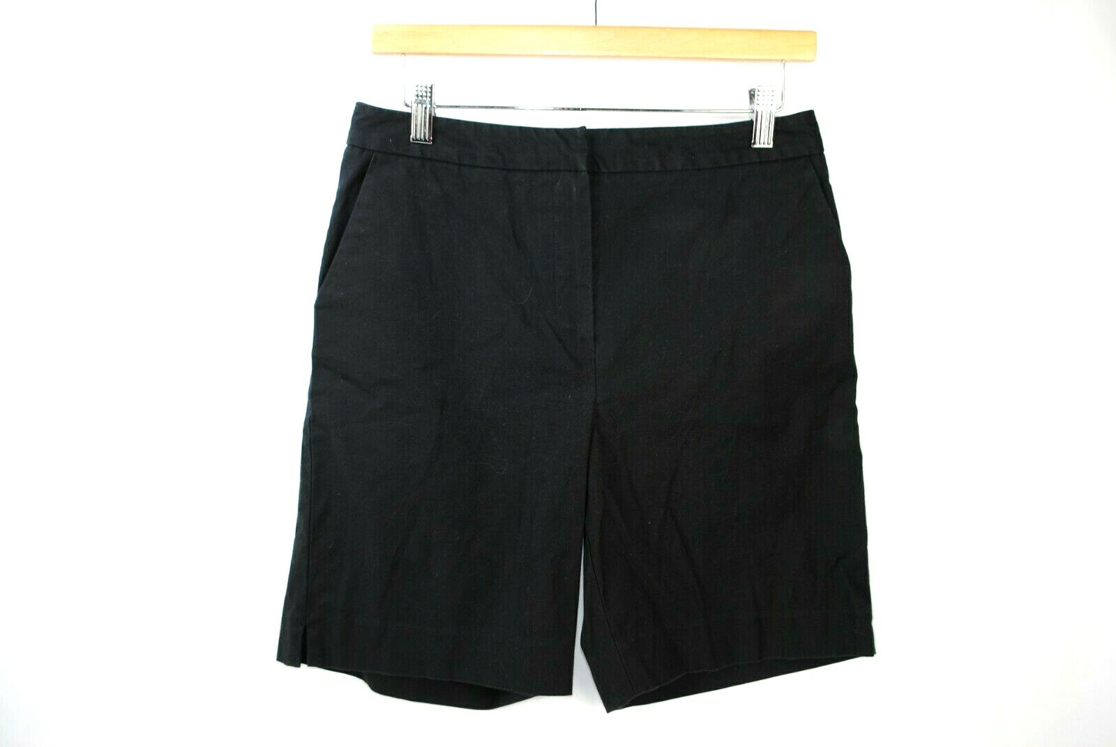 Womens Lacoste Brmuda Shorts Size 10 Black 8″ Inseam