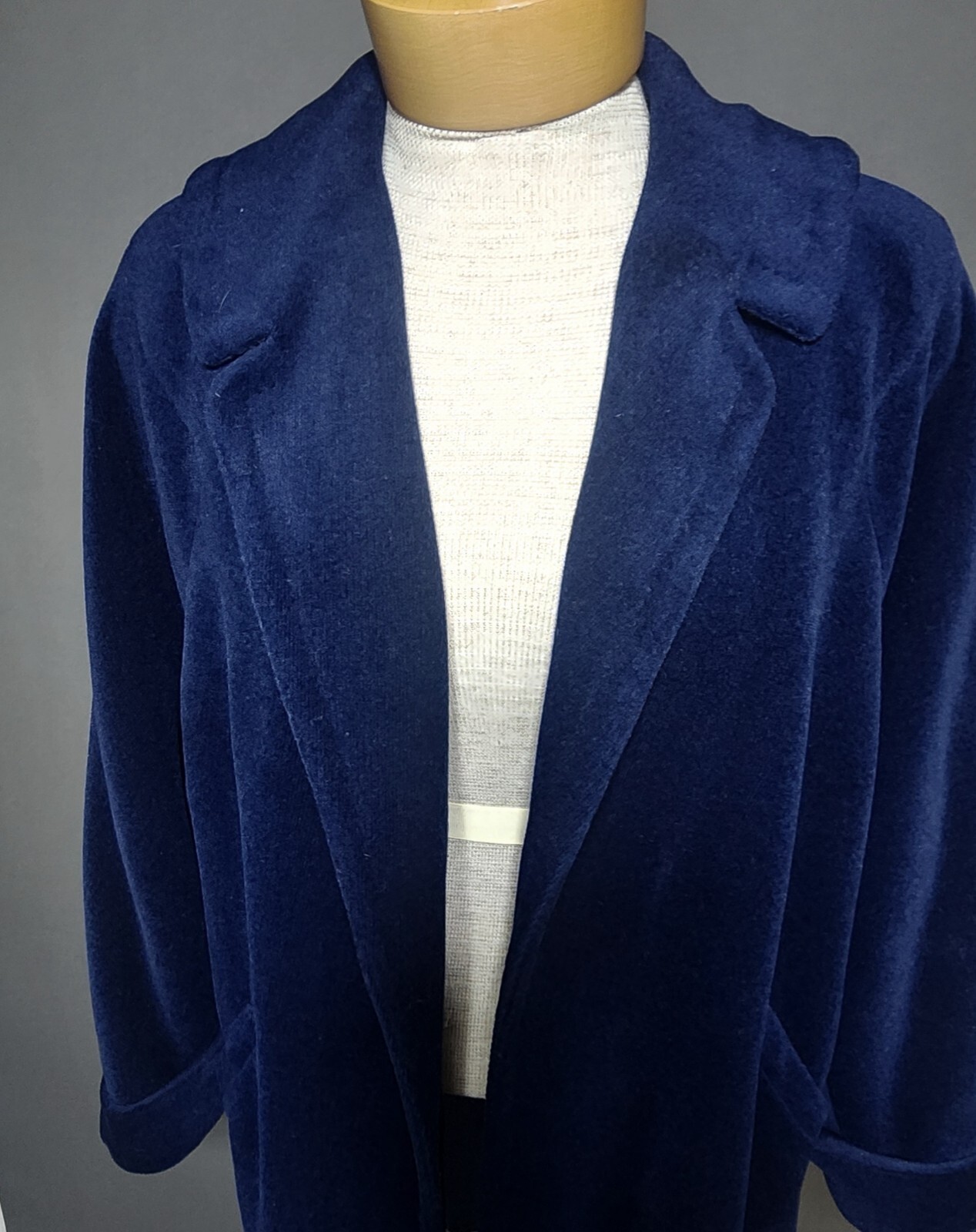 😎❤️Vtg 1950’s Coat Blue Forstmann Marvella II (A Wool Pile Velvet) Silk Lining