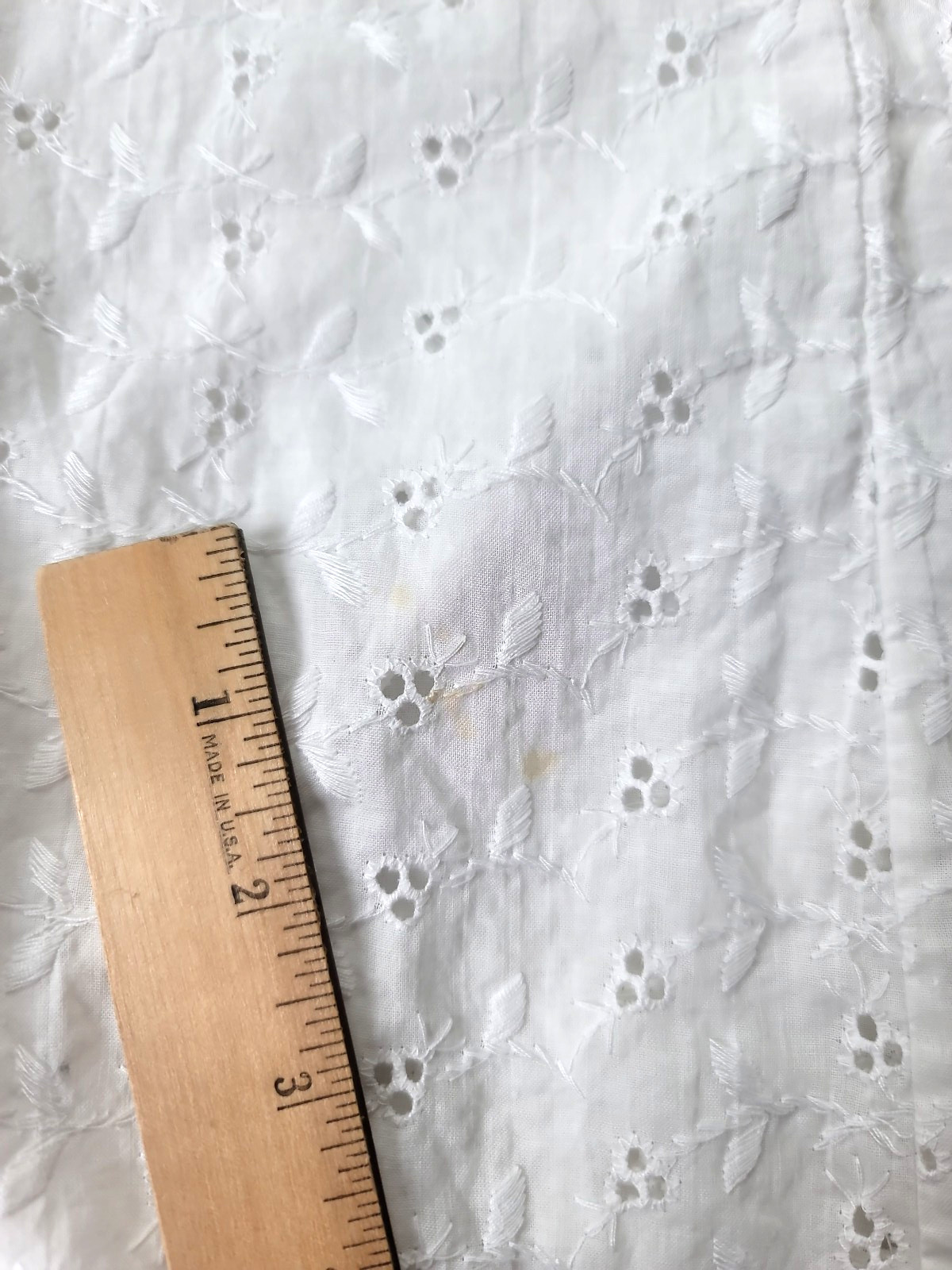 Vtg Barbara Lee Robe White Eyelet Lace Sz Small Summer Cover Up Short Sleeve