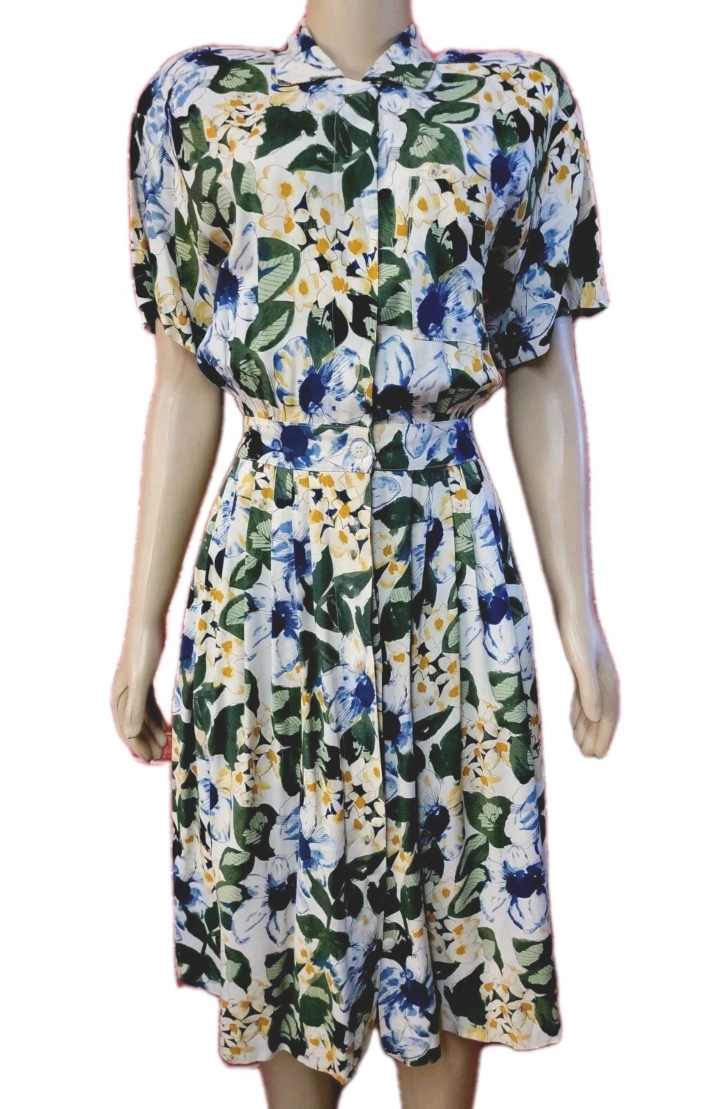 CAROL ANDERSON Petites Vtg 80’s COTTAGECORE Women’s Floral Dress Size 10 #W7